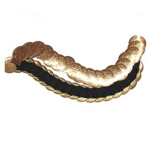 Gold plated stretchy belt